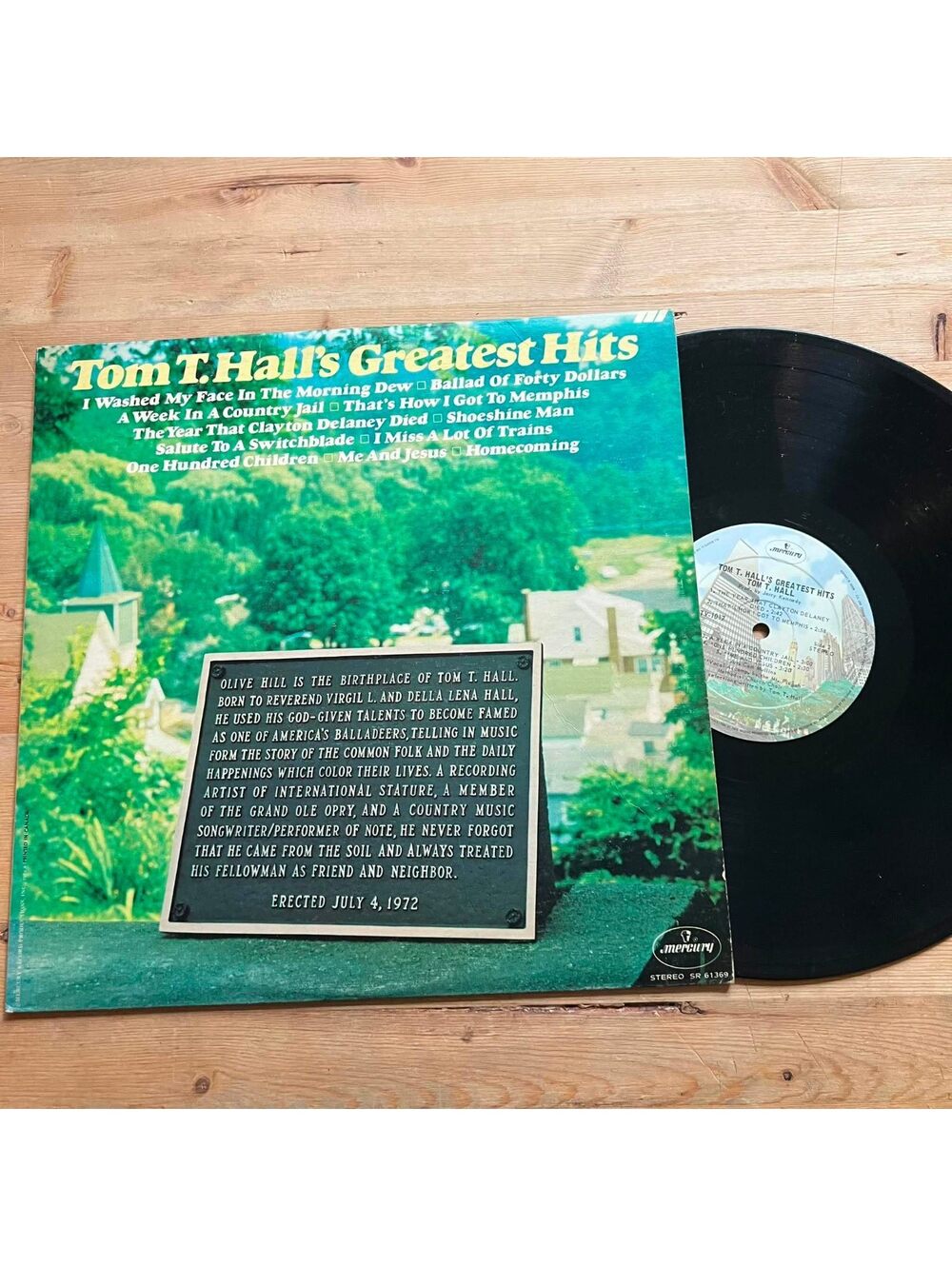 Tom T. Hall - Tom T. Hall's Greatest Hits 33rpm VG+ VR22